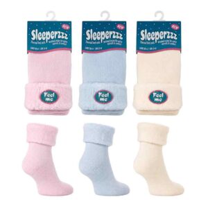 Sleeperzzz Ladies Thermal Bed Socks 3 Assorted Colours