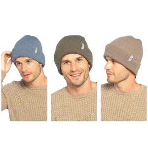Mens Thinsulate Ribbed Knitted Hat
