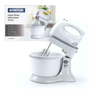 Pittsburgh White Hand Mixer with Bowl 300W