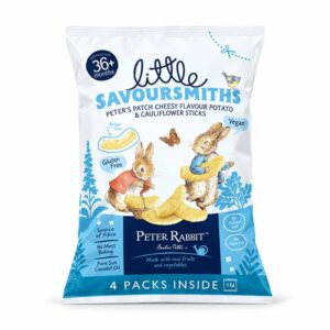 Little Savoursmiths Peter Rabbit Cheesy Potato and Cauliflower Sticks 4 x 11g Multipack x 12