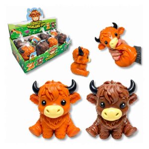 Squishy Highland Cow 14cm in display of 8