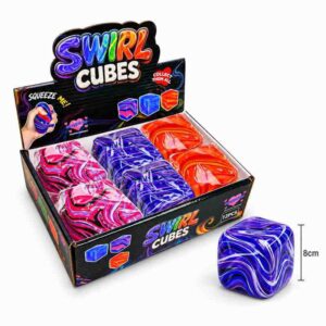 Squishy Maltose Slow Release Cube 8cm in a display of 6