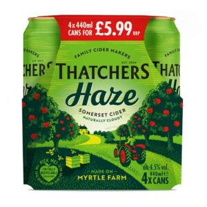 Thatchers Haze Cider Cans 4.8% 440ml 4 Pack PM &pound;5.99 x 6