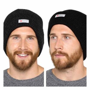 Mens Thinsulate Ribbed Knitted Hat