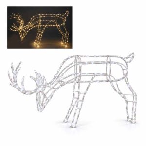 250 LED Warm White Grazing Reindeer Christmas Light 65cm