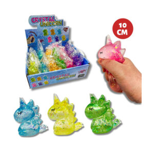 Squishy Crystal Maltose Unicorn 10cm in display of 12
